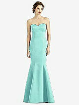 Front View Thumbnail - Coastal Sweetheart Strapless Satin Mermaid Dress