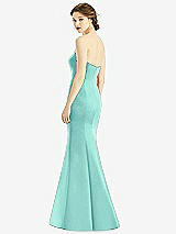 Rear View Thumbnail - Coastal Sweetheart Strapless Satin Mermaid Dress