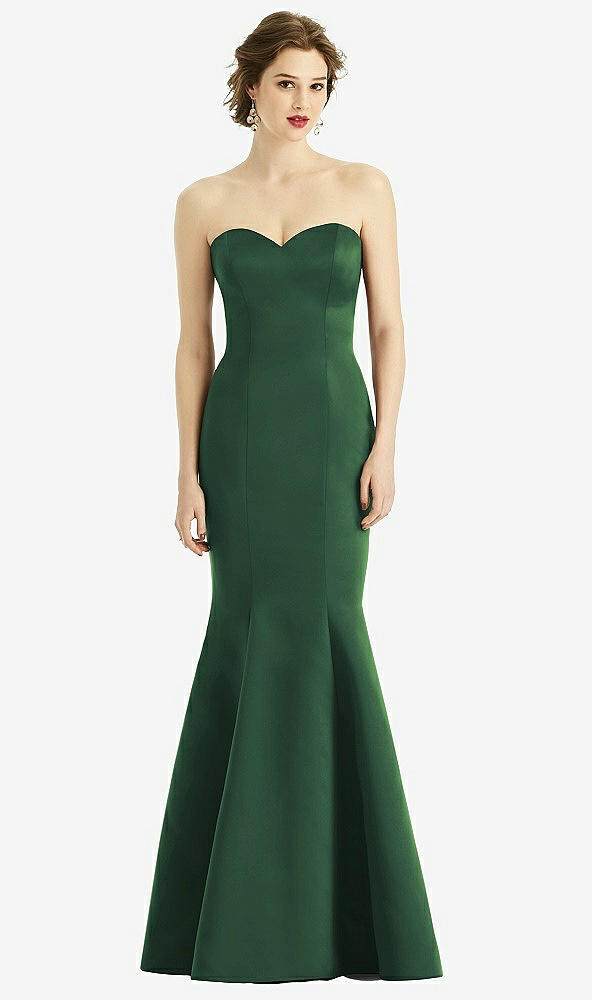 Front View - Hampton Green Sweetheart Strapless Satin Mermaid Dress