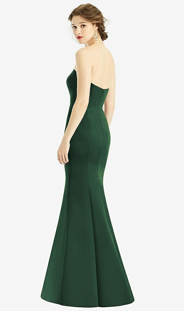 Back View - Hampton Green Sweetheart Strapless Satin Mermaid Dress