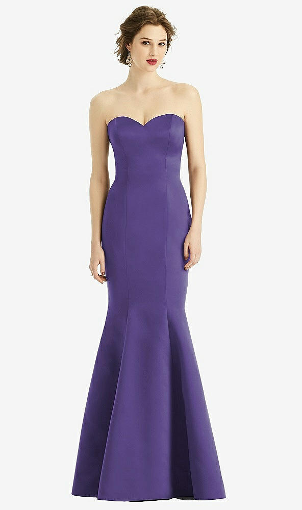 Front View - Regalia - PANTONE Ultra Violet Sweetheart Strapless Satin Mermaid Dress