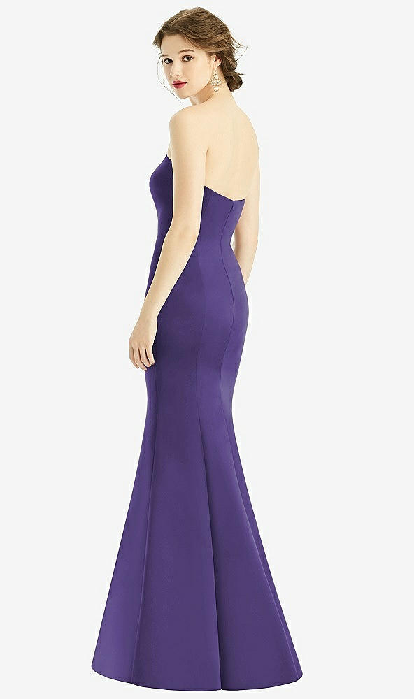 Back View - Regalia - PANTONE Ultra Violet Sweetheart Strapless Satin Mermaid Dress