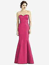 Front View Thumbnail - Shocking Sweetheart Strapless Satin Mermaid Dress