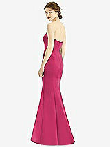 Rear View Thumbnail - Shocking Sweetheart Strapless Satin Mermaid Dress