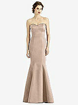 Front View Thumbnail - Topaz Sweetheart Strapless Satin Mermaid Dress