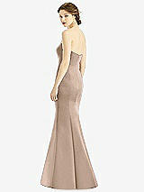 Rear View Thumbnail - Topaz Sweetheart Strapless Satin Mermaid Dress