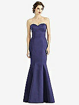 Front View Thumbnail - Amethyst Sweetheart Strapless Satin Mermaid Dress