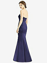 Rear View Thumbnail - Amethyst Sweetheart Strapless Satin Mermaid Dress