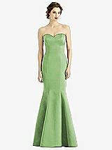 Front View Thumbnail - Apple Slice Sweetheart Strapless Satin Mermaid Dress