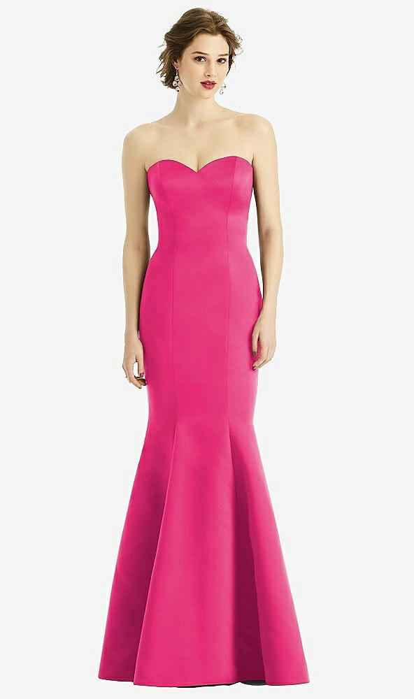 Front View - Azalea Sweetheart Strapless Satin Mermaid Dress