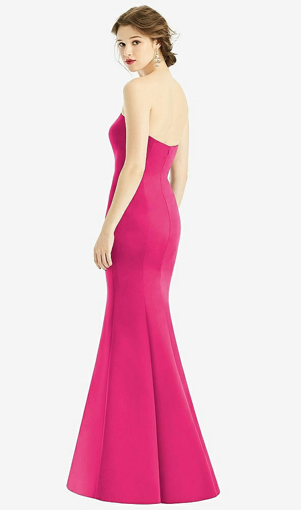 Back View - Azalea Sweetheart Strapless Satin Mermaid Dress