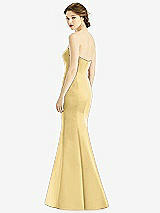 Rear View Thumbnail - Buttercup Sweetheart Strapless Satin Mermaid Dress