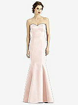 Front View Thumbnail - Blush Sweetheart Strapless Satin Mermaid Dress