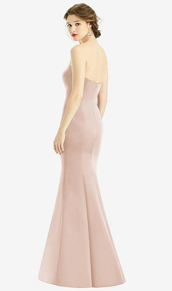 Back View - Cameo Sweetheart Strapless Satin Mermaid Dress