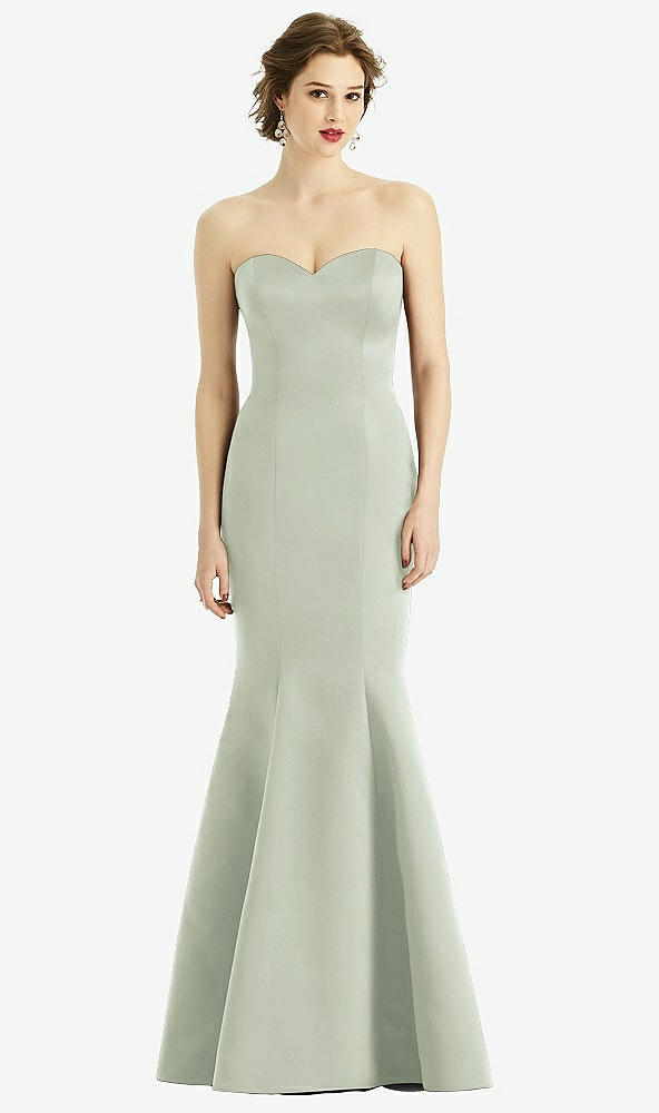 Front View - Celadon Sweetheart Strapless Satin Mermaid Dress