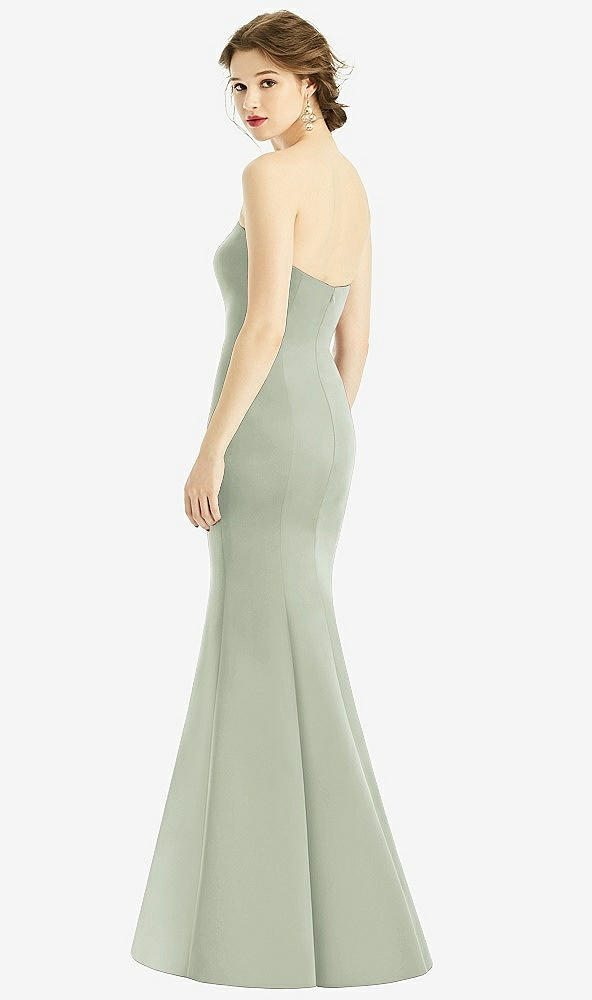 Back View - Celadon Sweetheart Strapless Satin Mermaid Dress