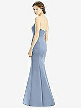 Rear View Thumbnail - Cloudy Sweetheart Strapless Satin Mermaid Dress