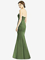 Rear View Thumbnail - Clover Sweetheart Strapless Satin Mermaid Dress