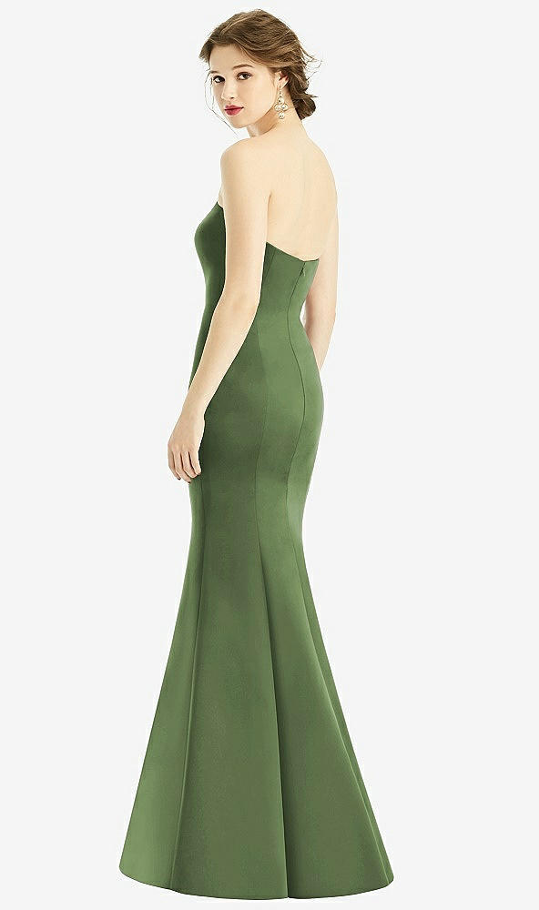 Back View - Clover Sweetheart Strapless Satin Mermaid Dress