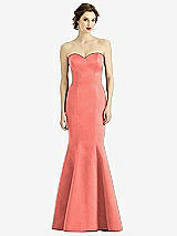 Front View Thumbnail - Ginger Sweetheart Strapless Satin Mermaid Dress