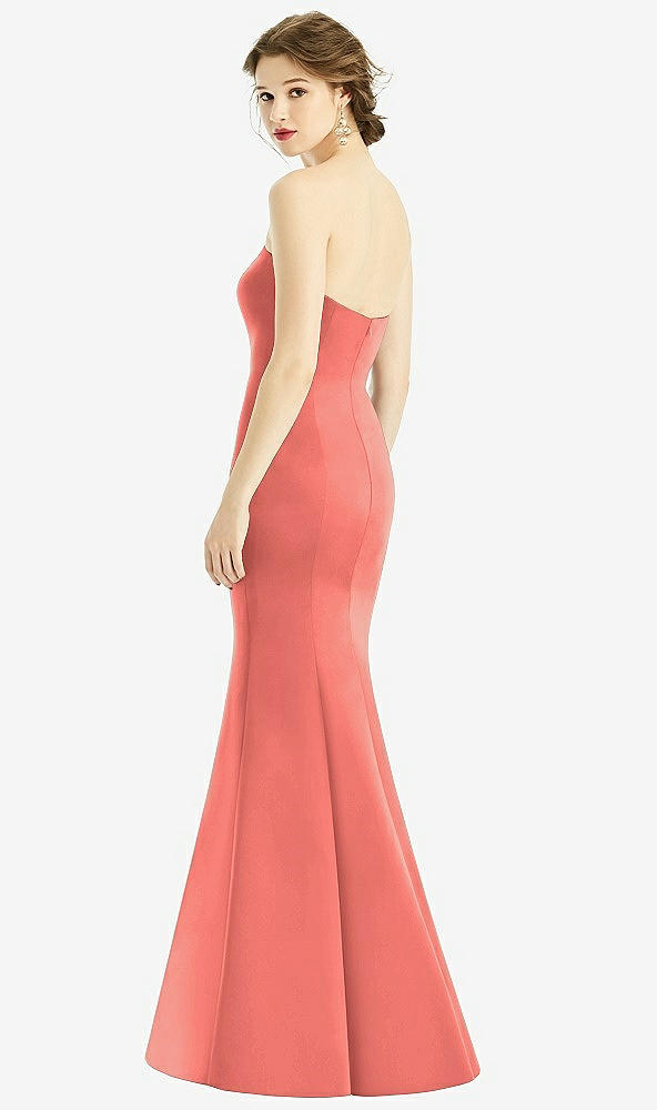 Back View - Ginger Sweetheart Strapless Satin Mermaid Dress