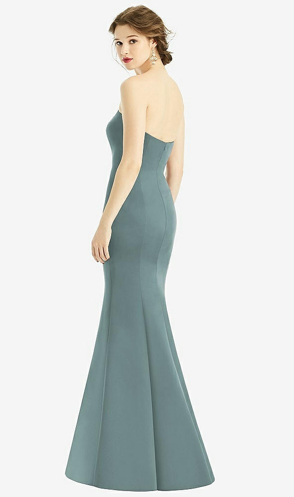 Back View - Icelandic Sweetheart Strapless Satin Mermaid Dress