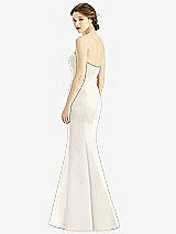 Rear View Thumbnail - Ivory Sweetheart Strapless Satin Mermaid Dress