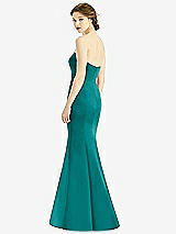 Rear View Thumbnail - Jade Sweetheart Strapless Satin Mermaid Dress