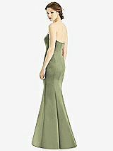 Rear View Thumbnail - Kiwi Sweetheart Strapless Satin Mermaid Dress