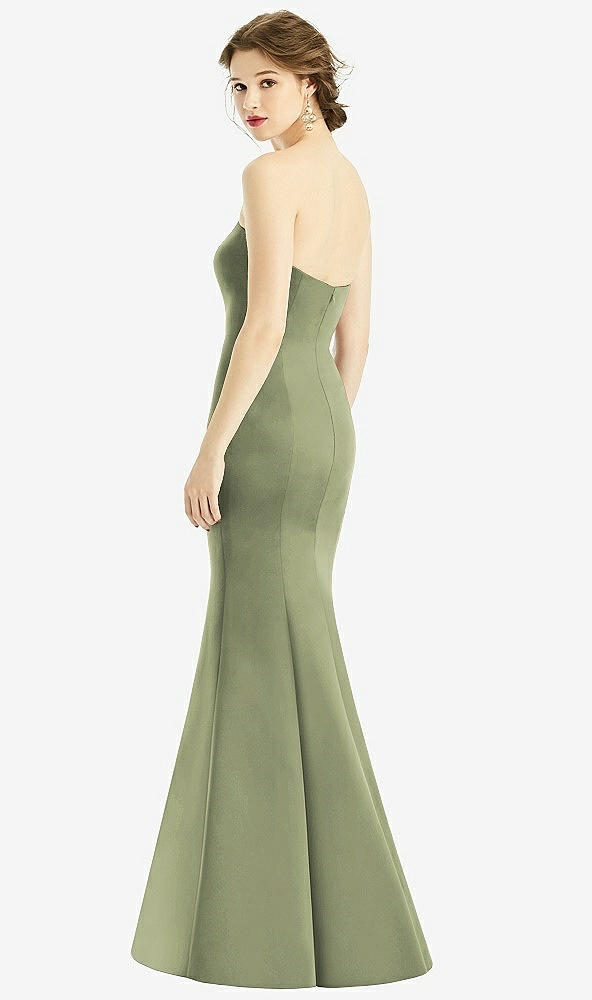 Back View - Kiwi Sweetheart Strapless Satin Mermaid Dress