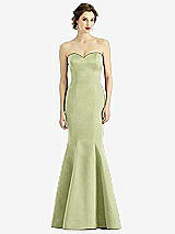 Front View Thumbnail - Mint Sweetheart Strapless Satin Mermaid Dress