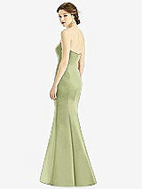 Rear View Thumbnail - Mint Sweetheart Strapless Satin Mermaid Dress