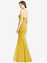 Rear View Thumbnail - Marigold Sweetheart Strapless Satin Mermaid Dress