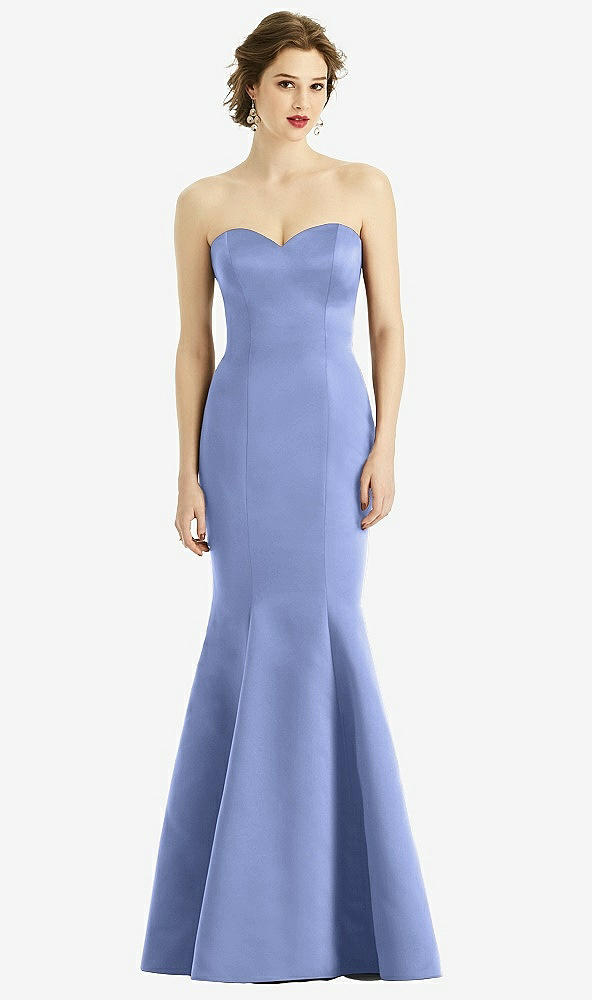 Front View - Periwinkle - PANTONE Serenity Sweetheart Strapless Satin Mermaid Dress