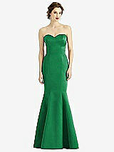 Front View Thumbnail - Shamrock Sweetheart Strapless Satin Mermaid Dress