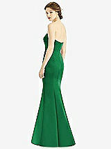 Rear View Thumbnail - Shamrock Sweetheart Strapless Satin Mermaid Dress