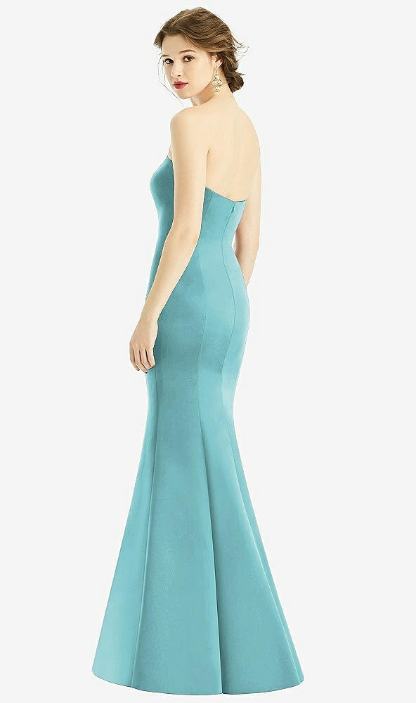 Back View - Spa Sweetheart Strapless Satin Mermaid Dress