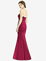 Rear View Thumbnail - Valentine Sweetheart Strapless Satin Mermaid Dress