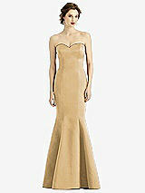 Front View Thumbnail - Venetian Gold Sweetheart Strapless Satin Mermaid Dress