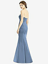 Rear View Thumbnail - Windsor Blue Sweetheart Strapless Satin Mermaid Dress