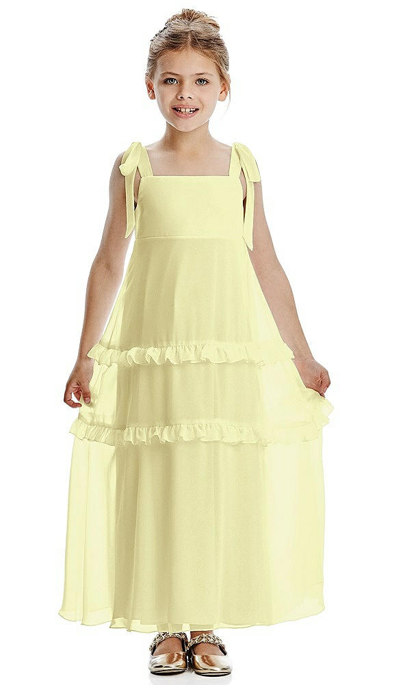 Front View - Butter Yellow Flower Girl Dress FL4071