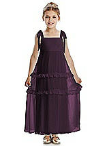 Front View Thumbnail - Aubergine Flower Girl Dress FL4071