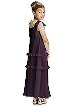 Rear View Thumbnail - Aubergine Flower Girl Dress FL4071