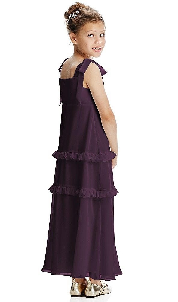 Back View - Aubergine Flower Girl Dress FL4071