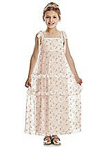 Front View Thumbnail - Coquette Floral Print Flower Girl Dress FL4071