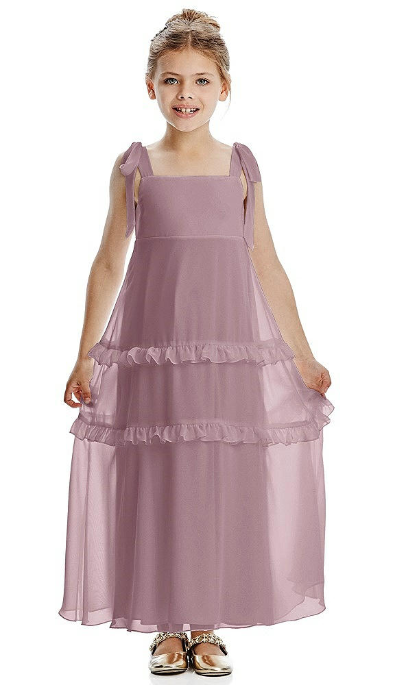 Front View - Dusty Rose Flower Girl Dress FL4071