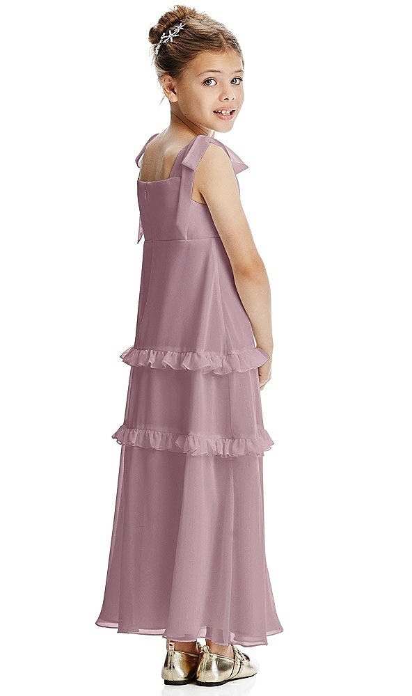 Back View - Dusty Rose Flower Girl Dress FL4071