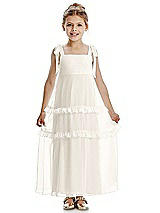 Front View Thumbnail - Ivory Flower Girl Dress FL4071