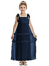 Front View Thumbnail - Midnight Navy Flower Girl Dress FL4071