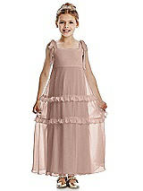 Front View Thumbnail - Neu Nude Flower Girl Dress FL4071